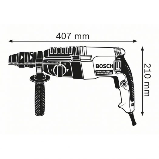 Професионален перфоратор с бързосменяем патронник Bosch GBH 2-26 DFR - Image 2