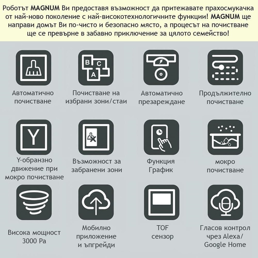 Прахосмукачка робот за сухо и мокро почистване MAGNUM ONE Plus - Черна - Image 9