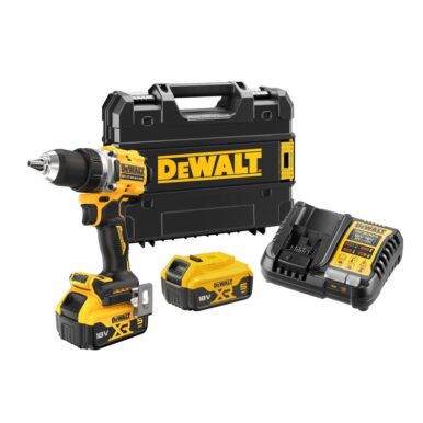 Пълен комплект акумулаторен винтоверт 2 батерии куфар и зарядно DeWALT DCD800P2T 18V 90Nm