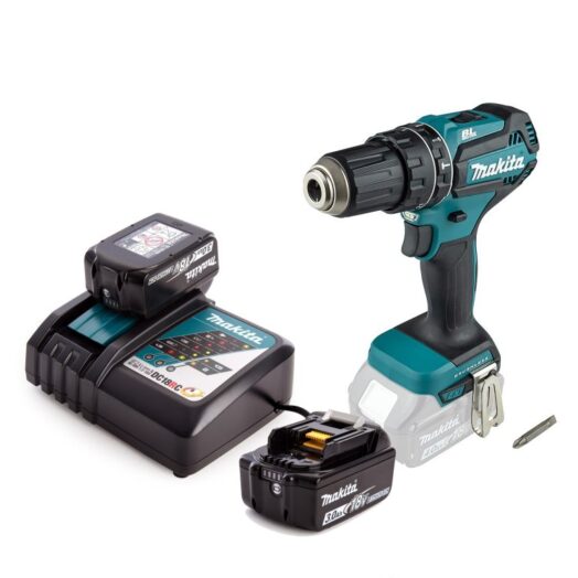 Акумулаторен ударен винтоверт Makita DHP485RFJ 18V 50Nm в комплект с 2 батерии зарядно и куфар - Image 3