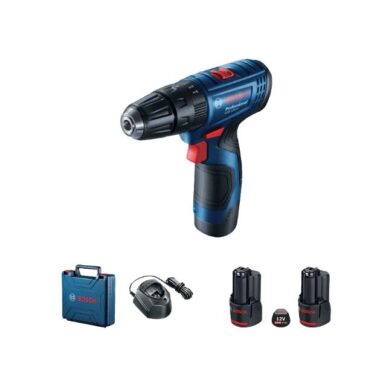 Акумулаторен ударен винтоверт BOSCH GSB 120 Li 12V 30Nm комплект с 2 батерии зарядно и куфар